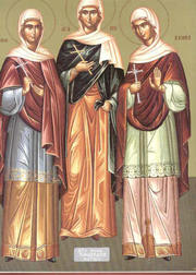 Sfintele Mucenite Agapi, Hionia si Irina