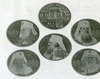 Cinci monede din argint, dedicate patriarhilor Bisericii Ortodoxe Romane