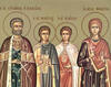 Sfantul Eustatie si sotia sa, Teopista, cu cei doi fii: Agapie si Teopist