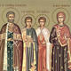 Sfantul Eustatie si sotia sa, Teopista, cu cei doi fii: Agapie si Teopist