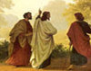 Aratarea lui Iisus la doi din ucenicii Sai, in drum spre Emaus