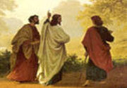 Aratarea lui Iisus la doi din ucenicii Sai, in drum spre Emaus