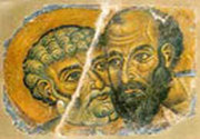 Sfintii apostoli Petru si Ioan la mormant