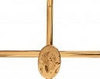 Crucifix metal cu medalion