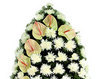 Coroana funerara din anturium si crizanteme