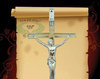Crucifix funerar argintiu